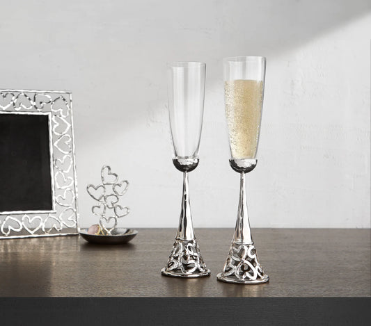 Champagne Flute Set Heart