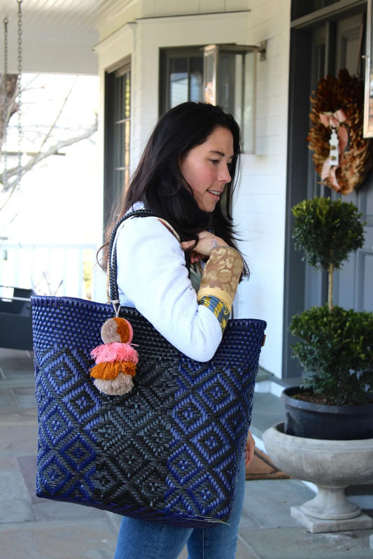 Dark Navy Citron Tote