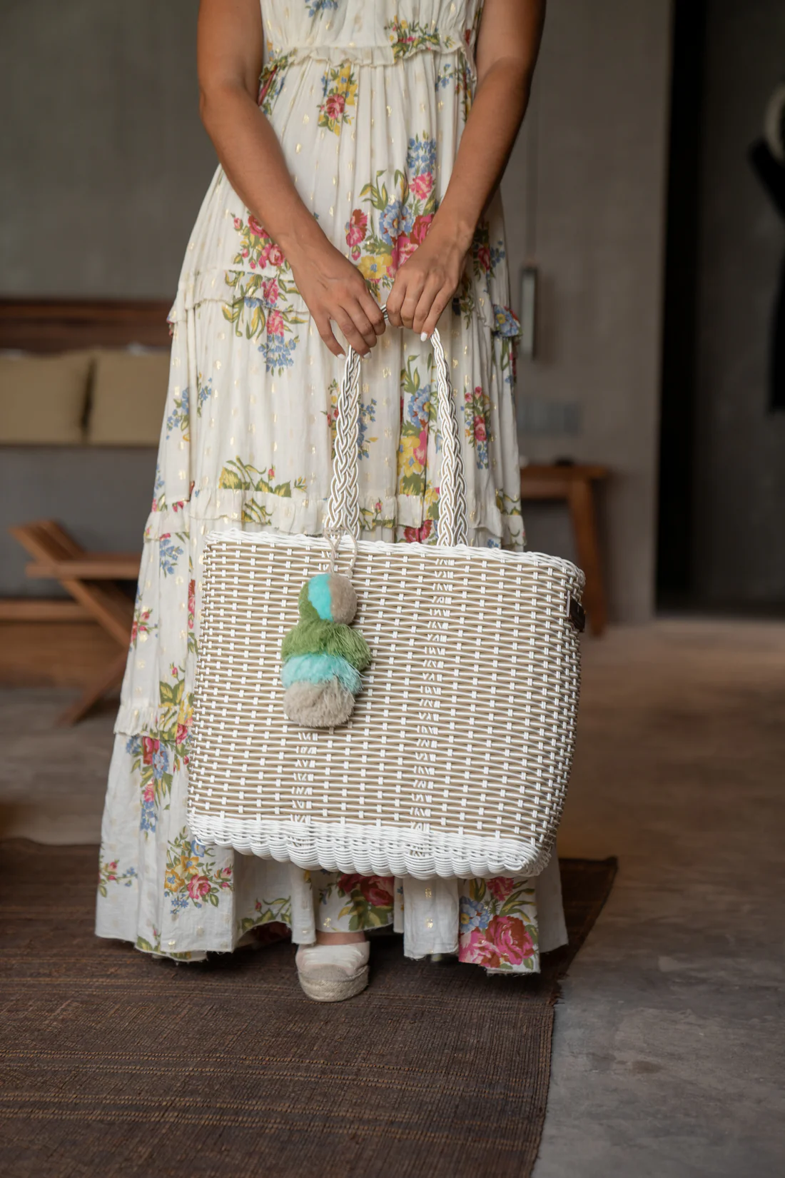 Sand Nest Citron Tote - Medium