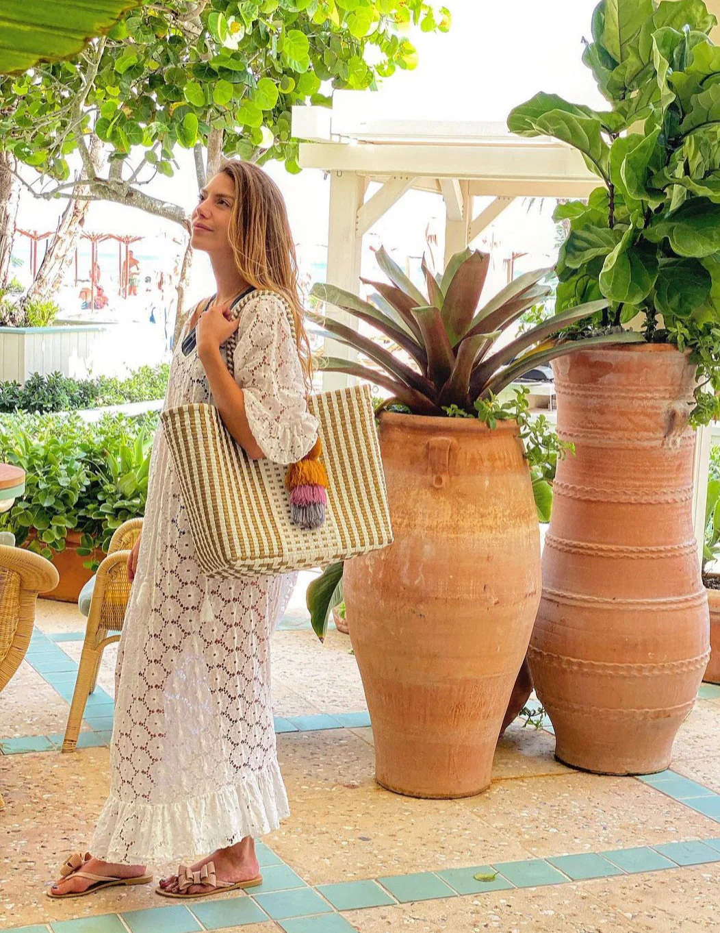 Preppy Lux Citron Tote - Medium