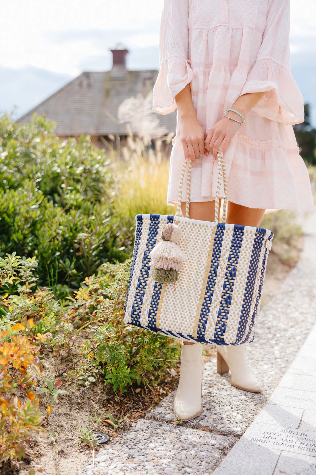 Ocean Pearl Citron Tote - Large
