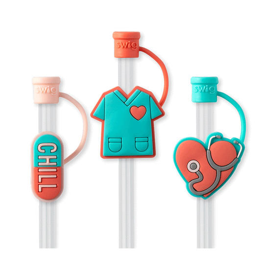 Scrub Life - Straw Topper Set