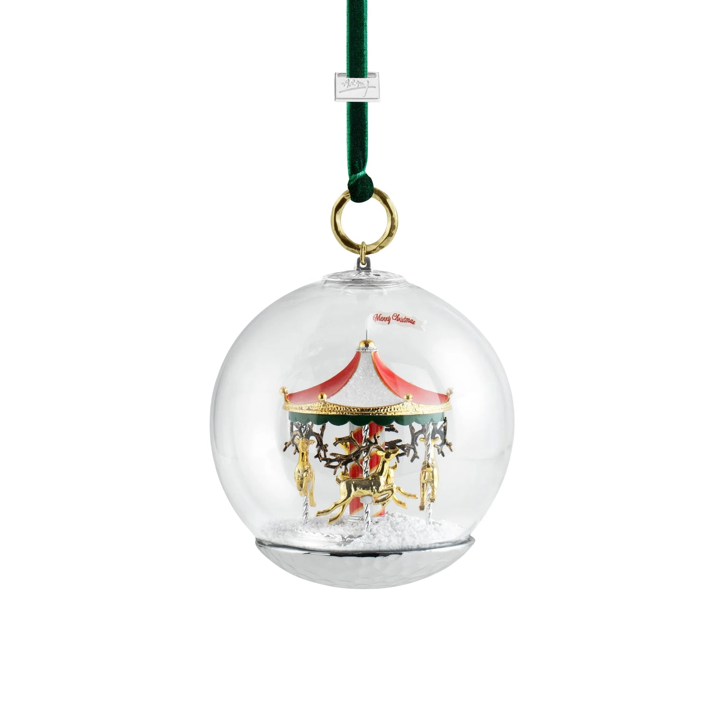 Merry Go Round Snow Globe Ornament