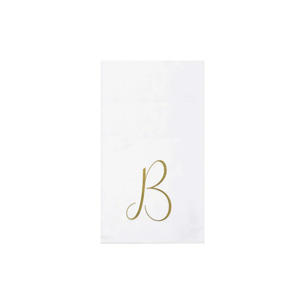 Papersoft Monogrammed Gold Guest Towel Napkins