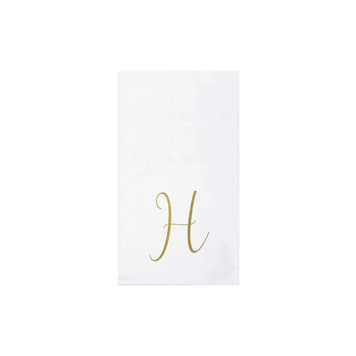 Papersoft Monogrammed Gold Guest Towel Napkins