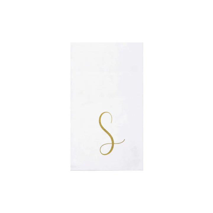 Papersoft Monogrammed Gold Guest Towel Napkins