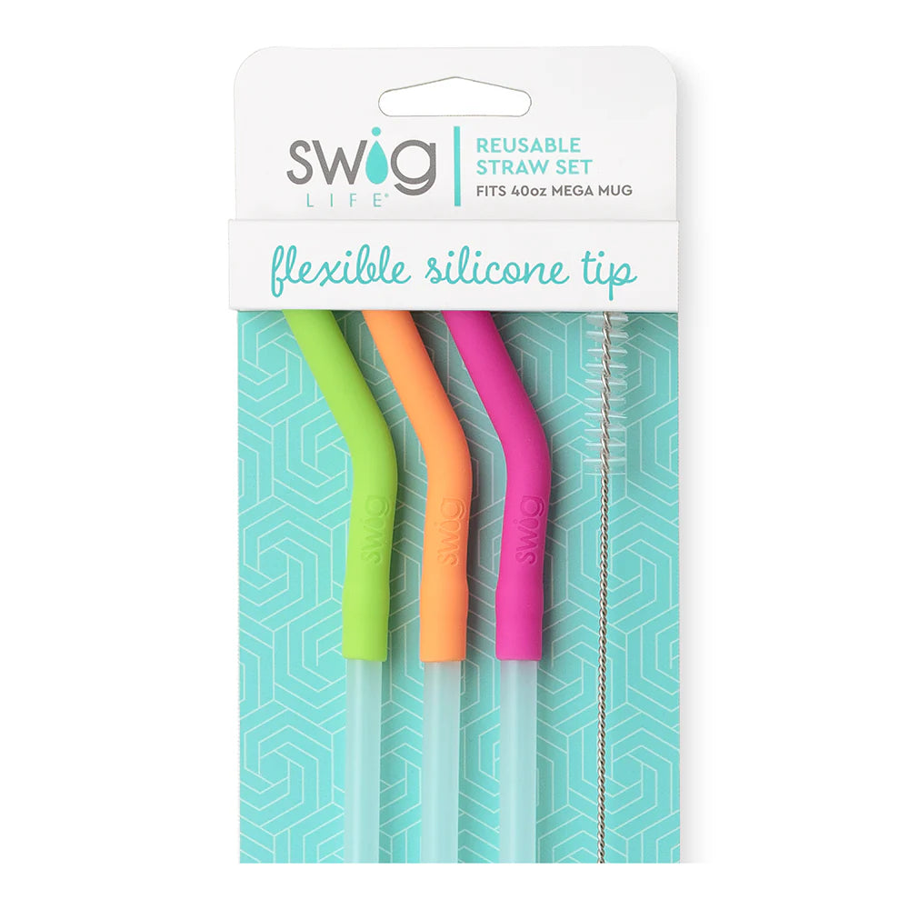 Reusable Straw Set-Neon