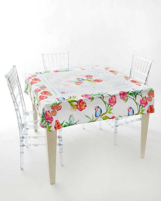 Mahjong Tablecloth Parakeet Perch