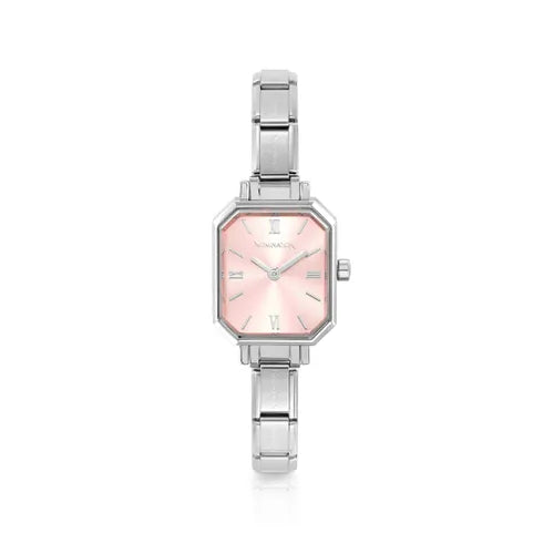 Nomination Watch-Rectangle Paris Pink