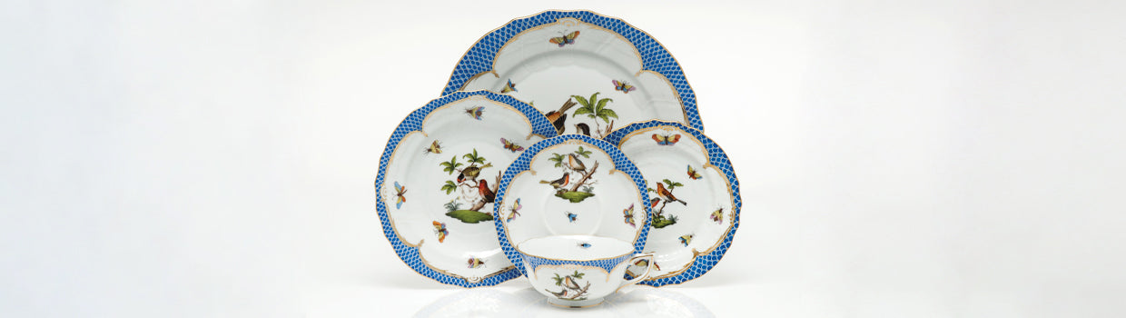 Salad Plate Blue Rothschild Bird
