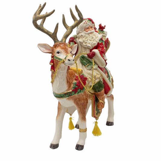 Santa Cardinal and Reindeer-Fitz and Floyd