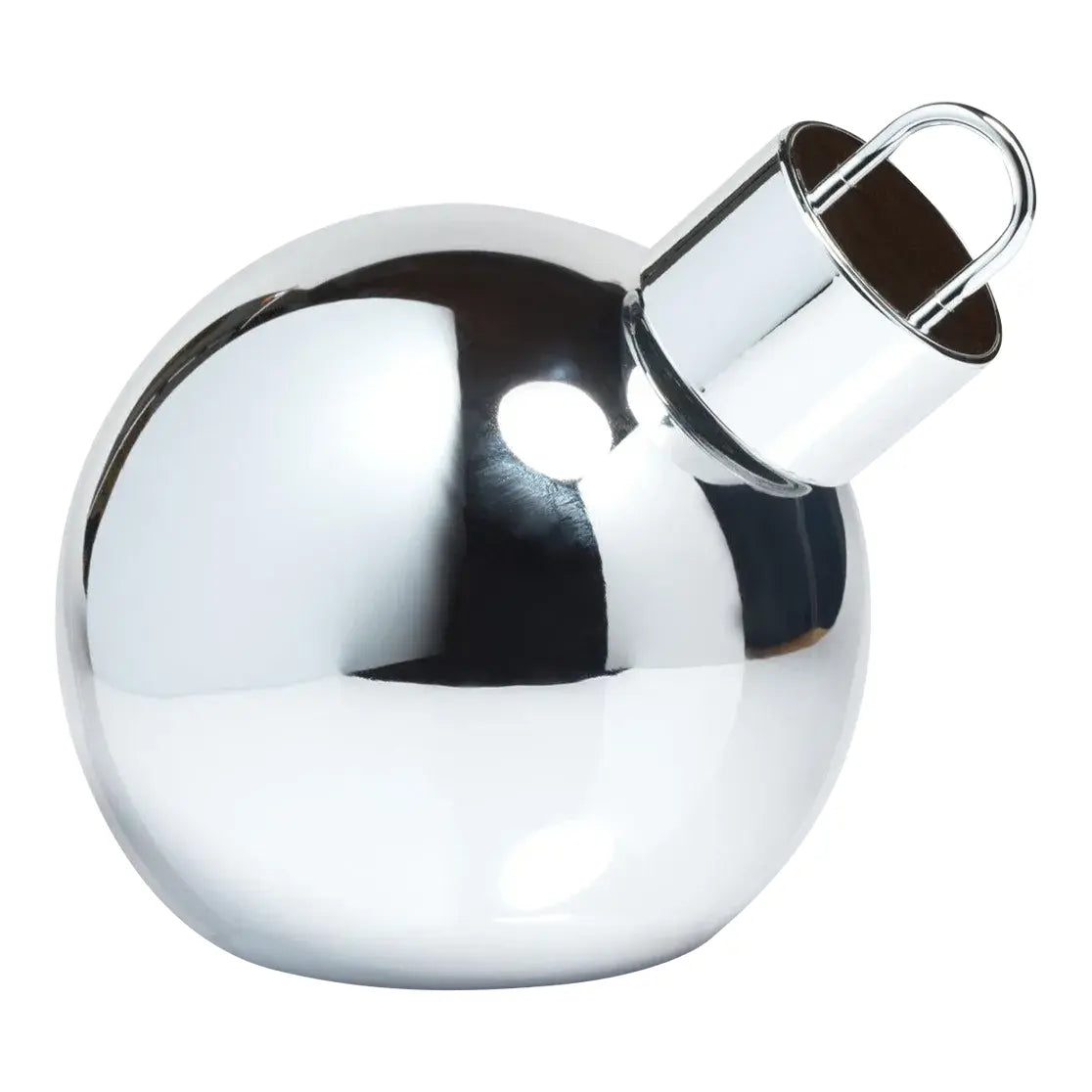 Silver Glass Oversized Ornament LED-7.75