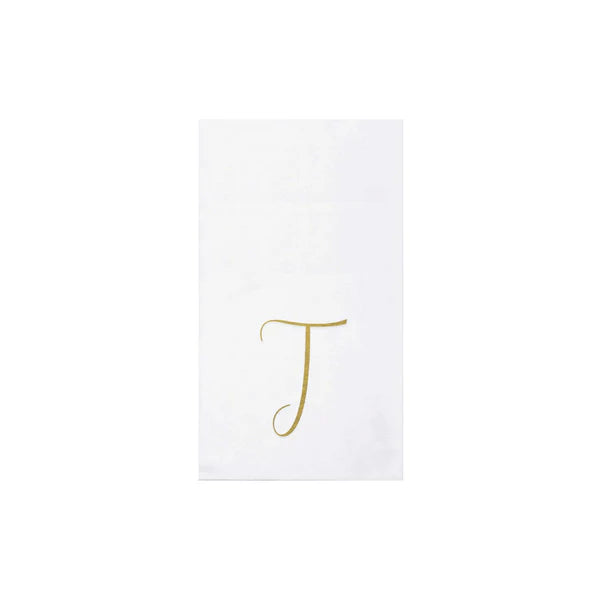 Papersoft Monogrammed Gold Guest Towel Napkins