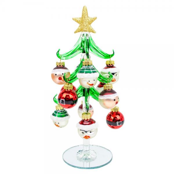 Christmas Glass Tree with Character Ornaments
