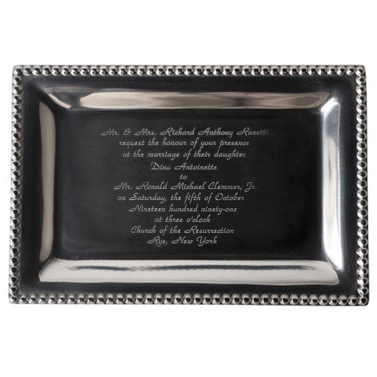 Infinity Tray with Wedding Invitation
