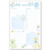 While We're Out Babysitter Notes Large Notepad