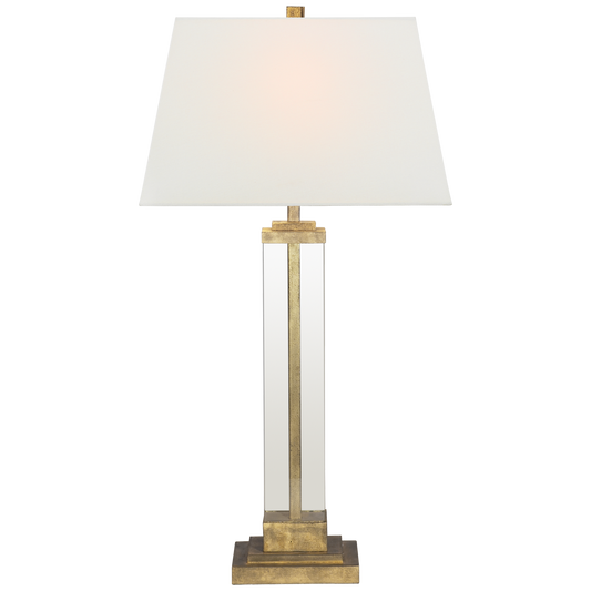 Table Lamp Wright Gilded Iron and Glass