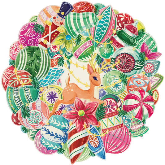 Yuletide Treasure Wreath Placemat-Hester & Cook