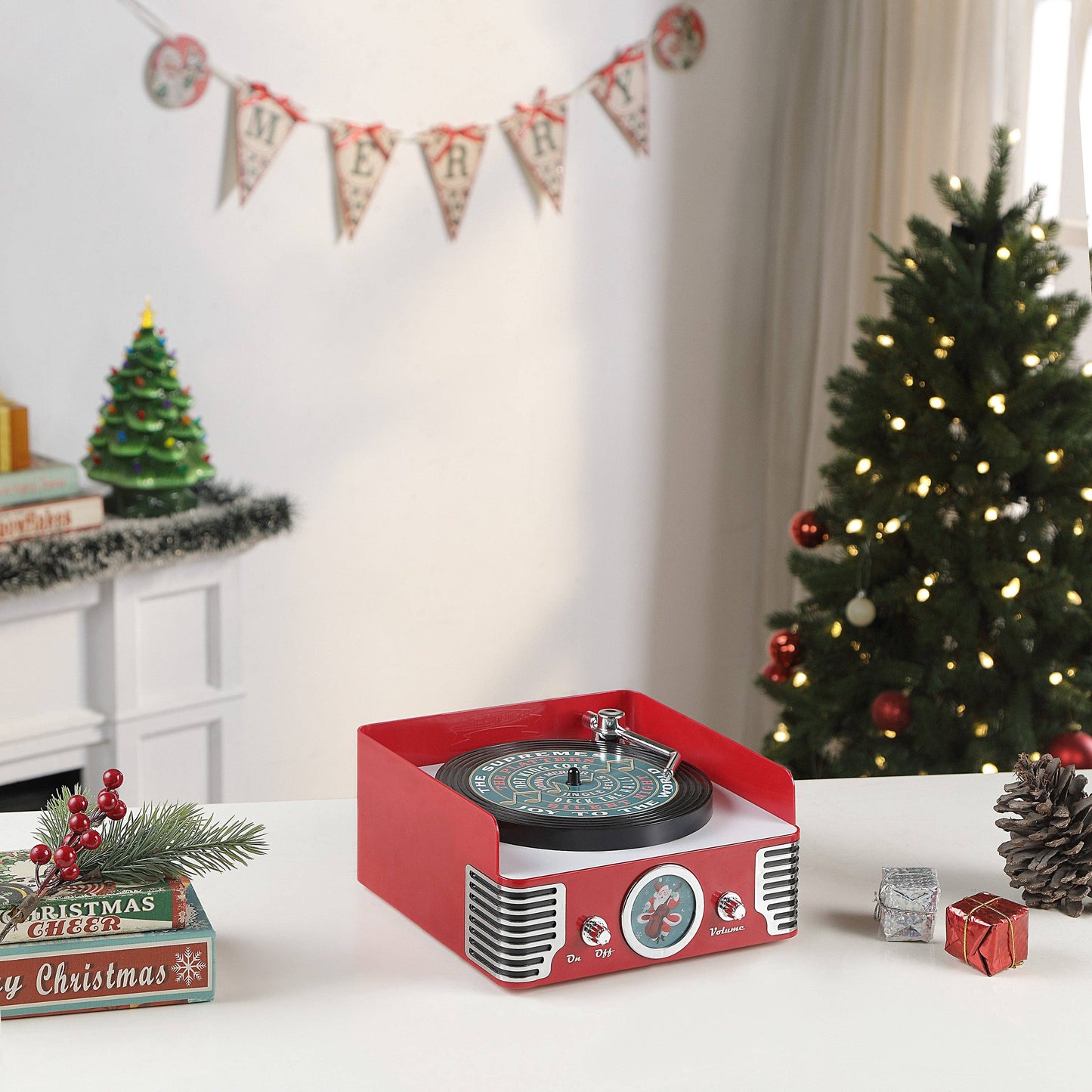 9in. Retro Record Player