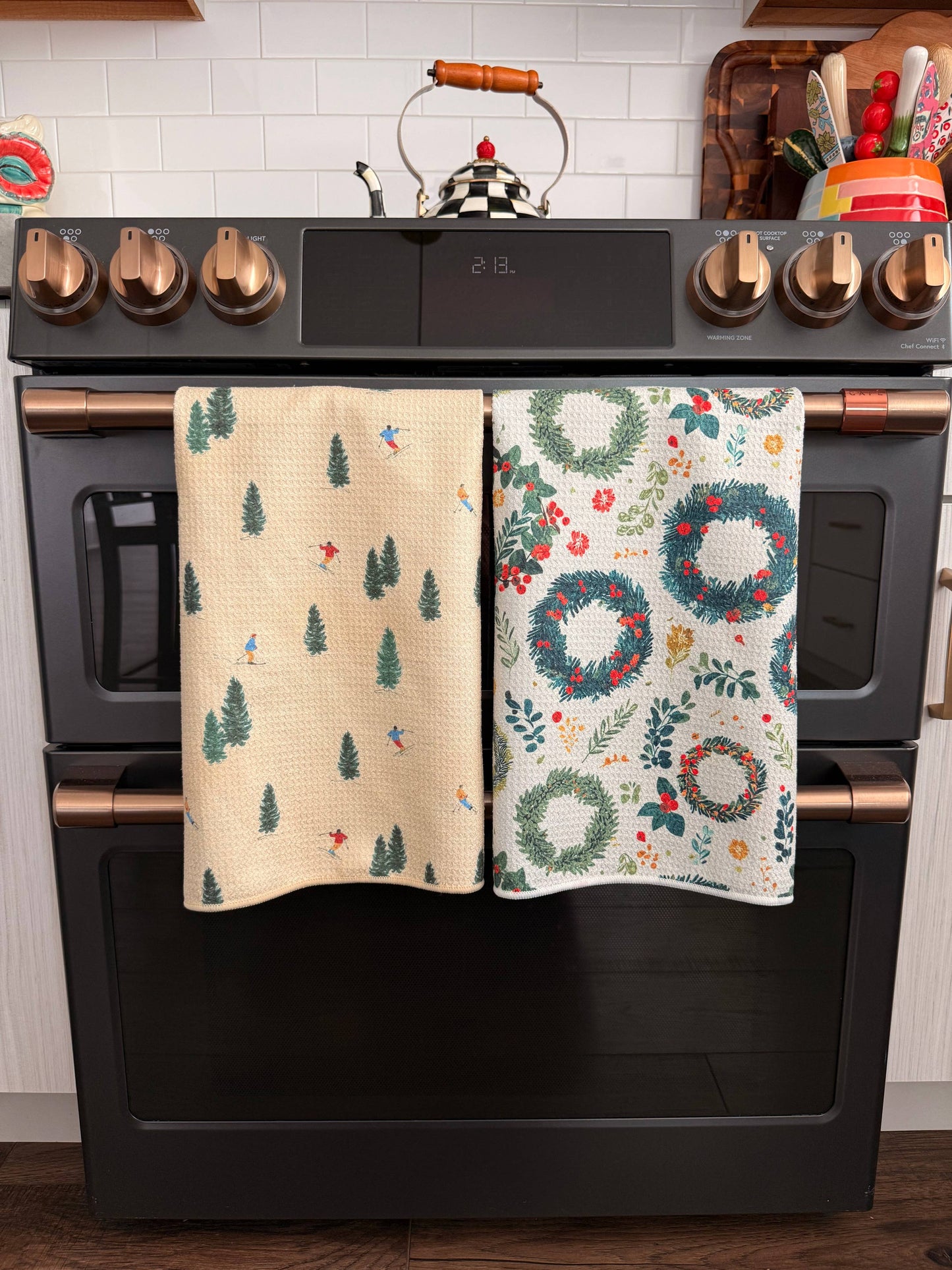 Front Door Greens: Double-Sided Hand Towel
