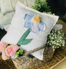 Upcycled Vintage Flower Quilt Pillow Handcrafted Home Decor
