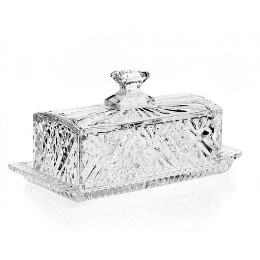 Dublin Covered Crystal  Butter Dish