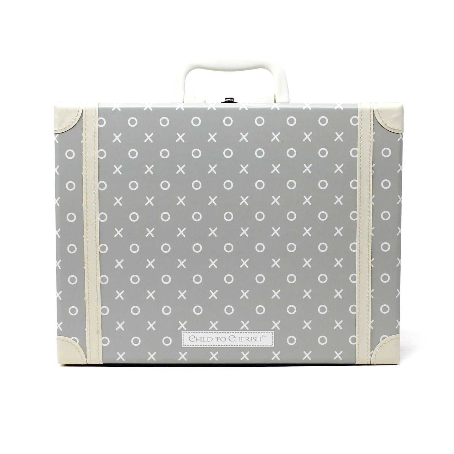 Going To Grandma's XO Suitcase Gray With Swaddle