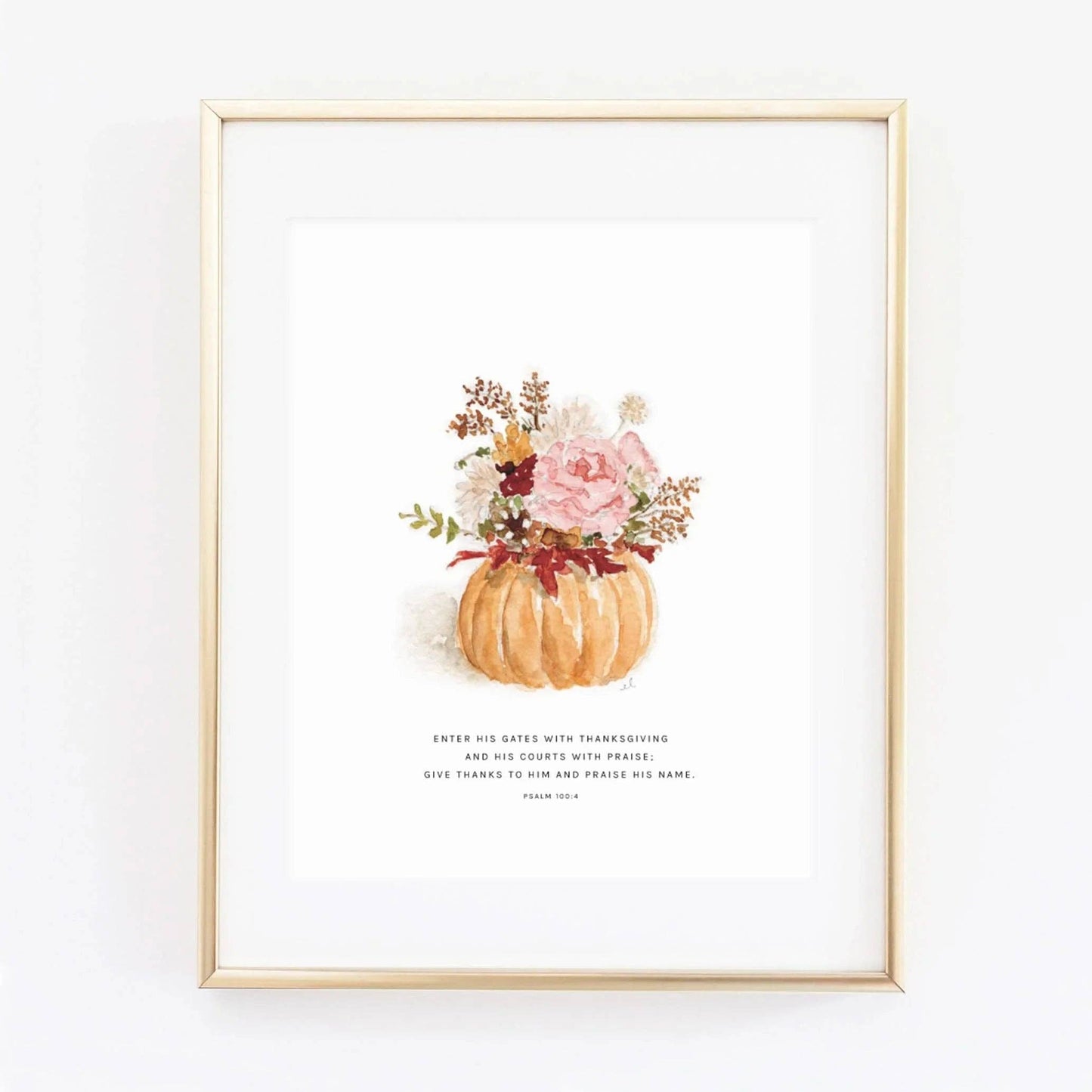 Pumpkin Bouquet Scripture Print