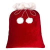 Deluxe Red and White Christmas Santa Bag with Fur Cuff 42-In