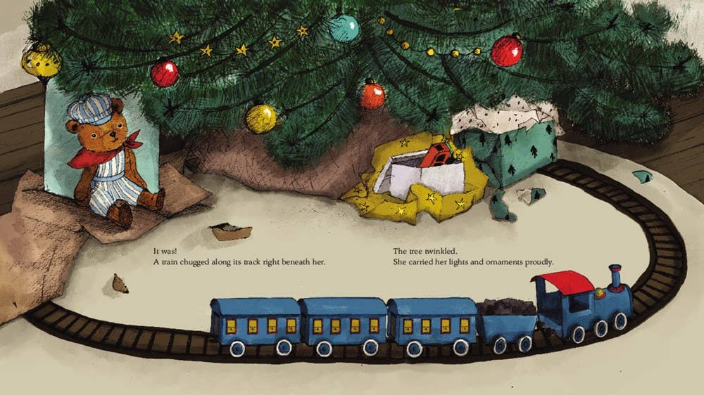 The Christmas Tree Who Loved Trains Book