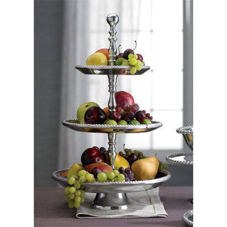 Beaded 3-Tier Stand