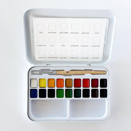 Watercolor Paint Set with Brush