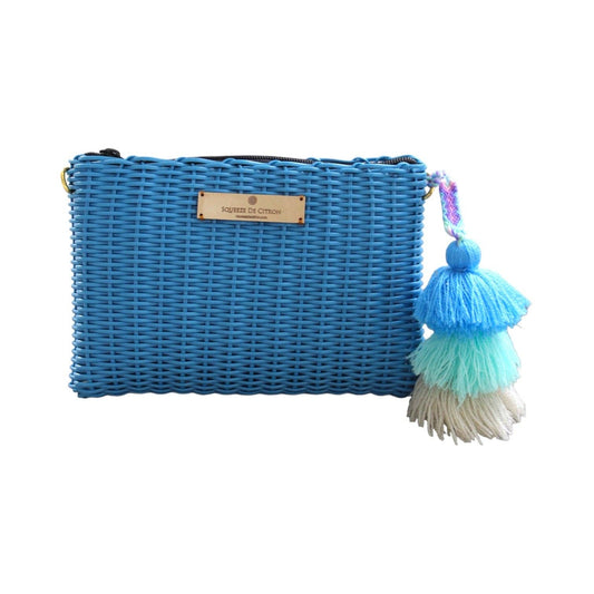 Clutch Small Denim Lemon Drop Citron