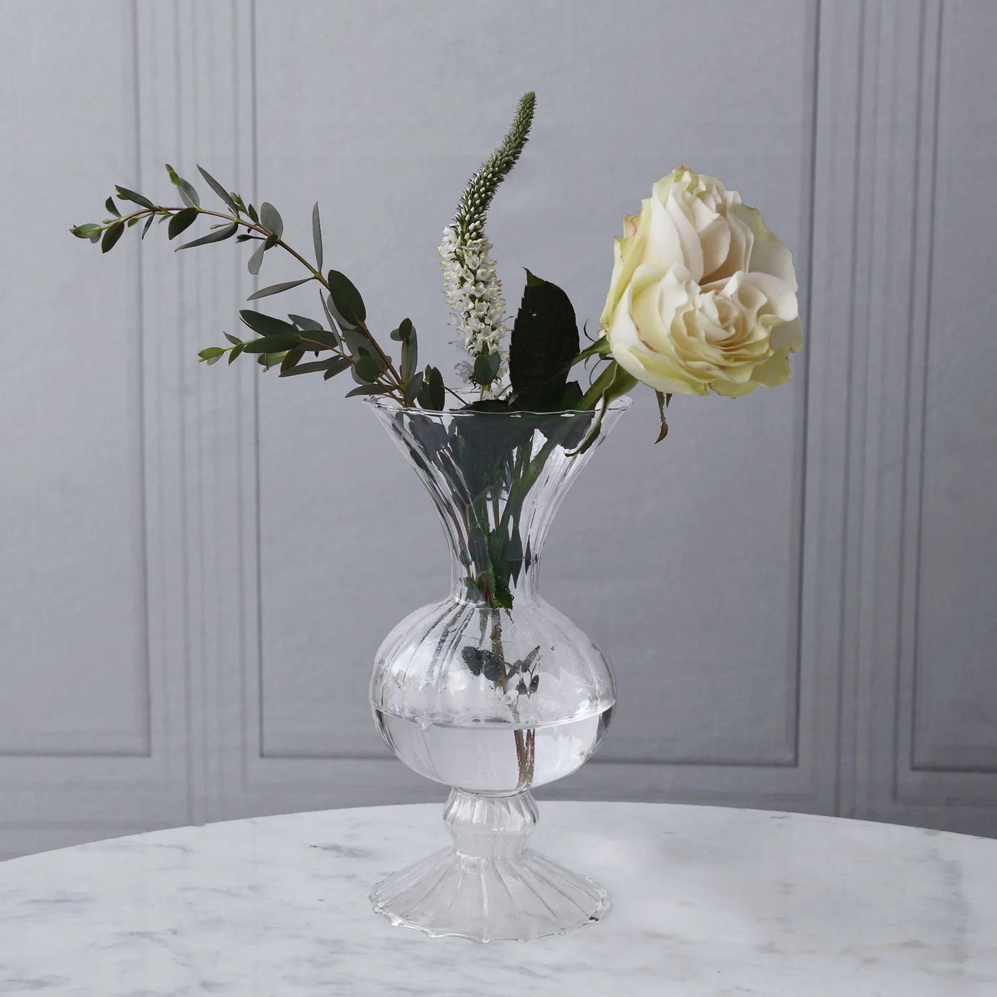 Glass Cambridge Flora Flower Vase Set of 2 (Clear)