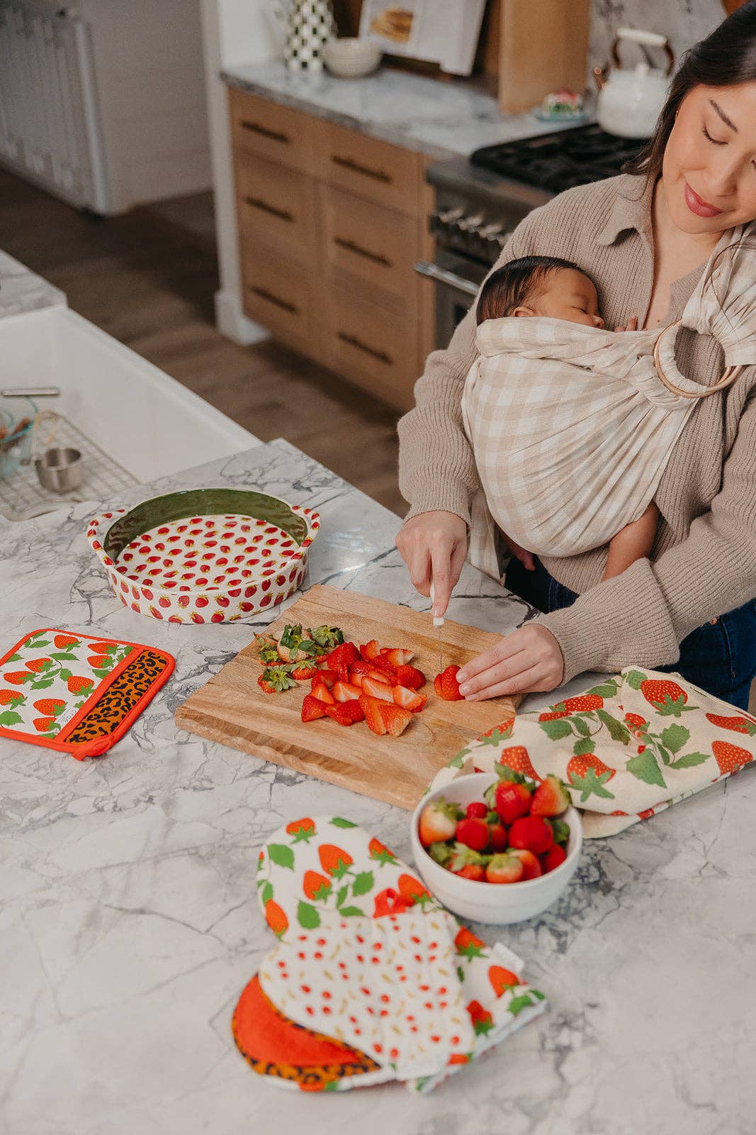 Berries and Cherries Oven Mitt