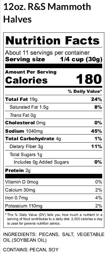 Roasted Salted Pecans