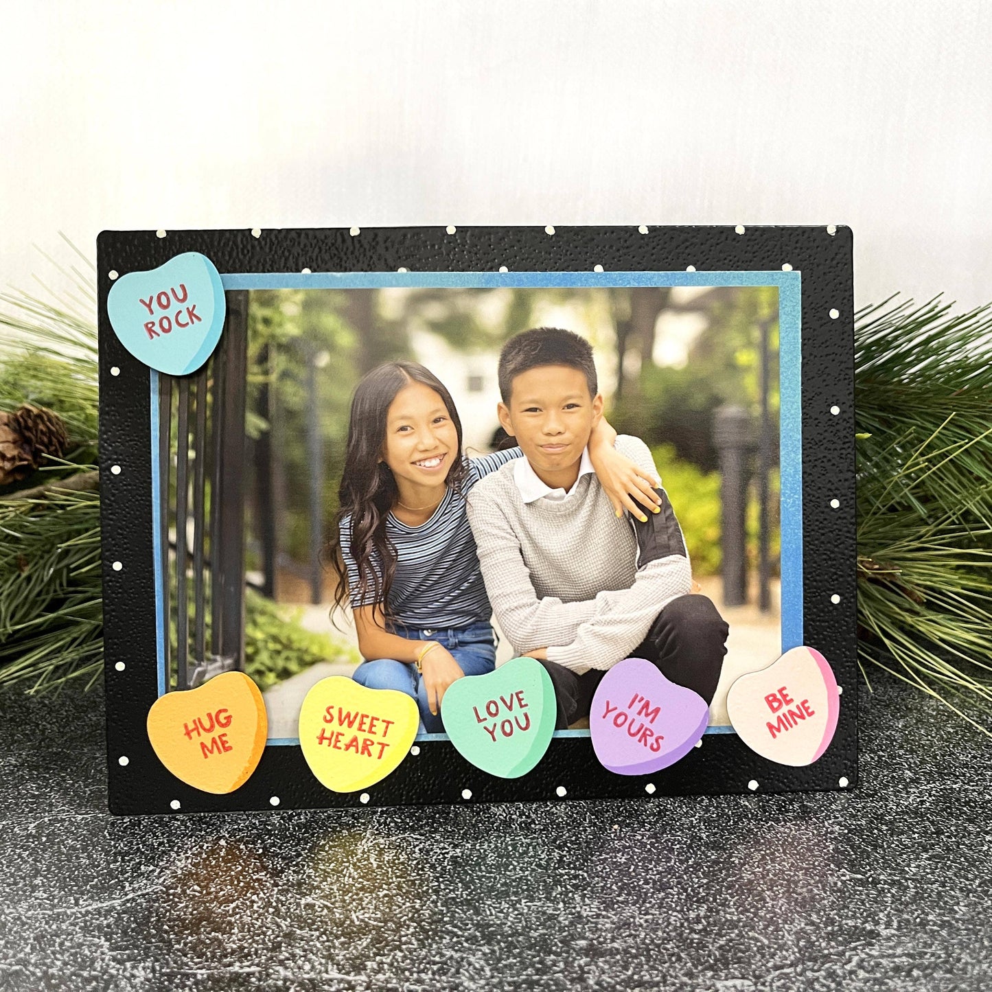 Conversation Heart Magnets S/6, Valentine's Day Decor