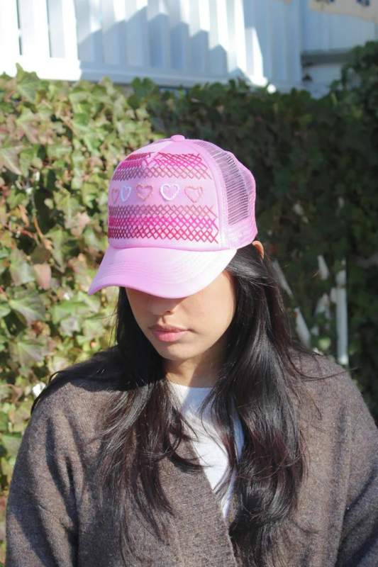 Hat Light Pink Net BB Citron