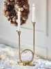 Christmas Dual Trumpet Taper Holder