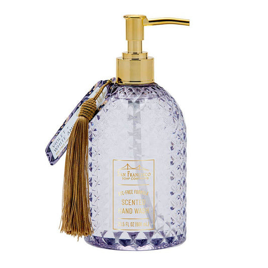 Violet & White Amber Botanical Tassel Hand Soap