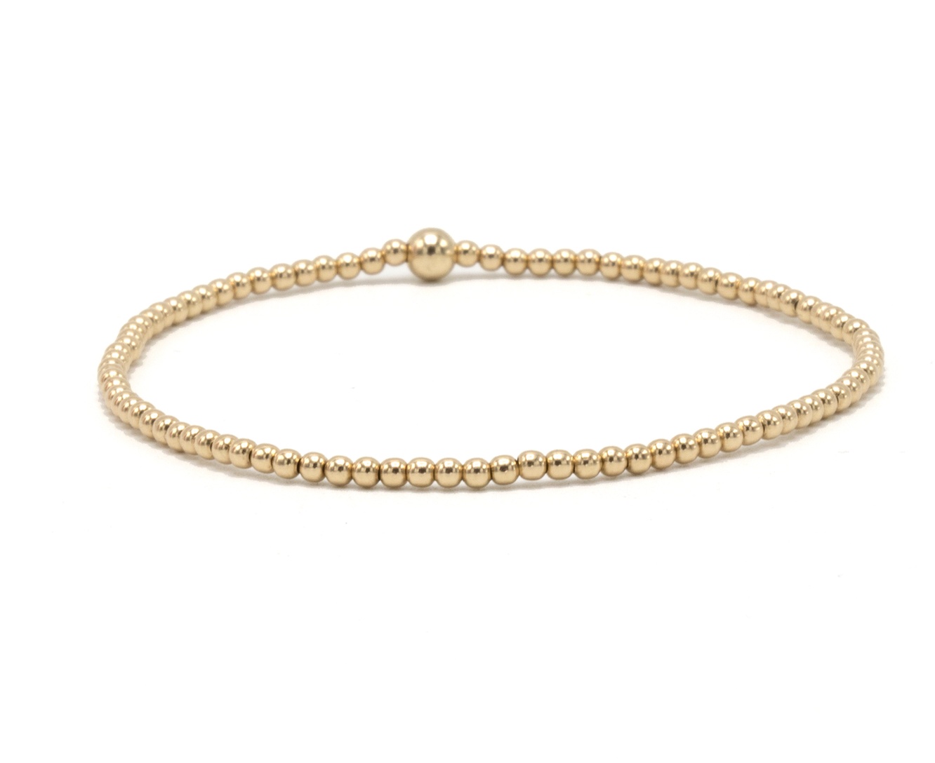 Karma Single Bead Gold Filled Bracelet-Erin Gray