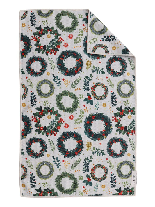 Front Door Greens: Double-Sided Hand Towel