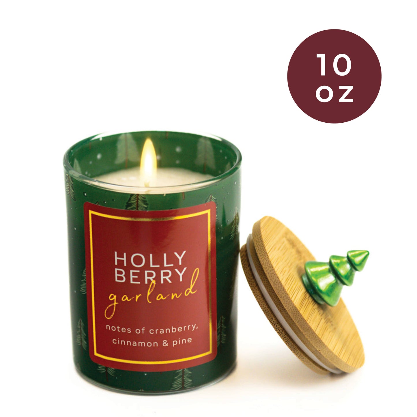 Holly Berry Garland Candle