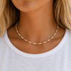 Dainty Pearl  Gold Filled Waterproof Necklace-Erin Grey