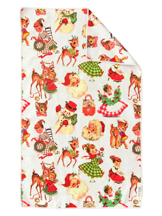 Nostalgic Christmas: Double-Sided Hand Towel:
