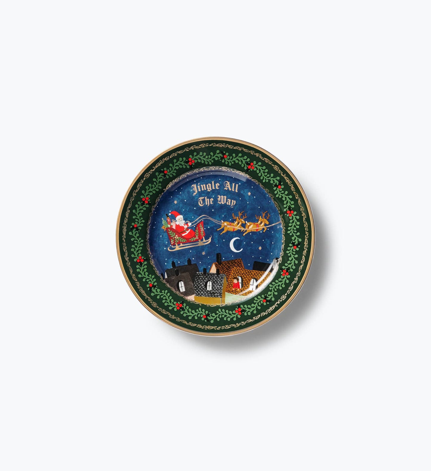 Christmas Carols Porcelain Dessert Plate Set