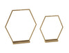 Hexagon Ornament Stands: Gold / Tall