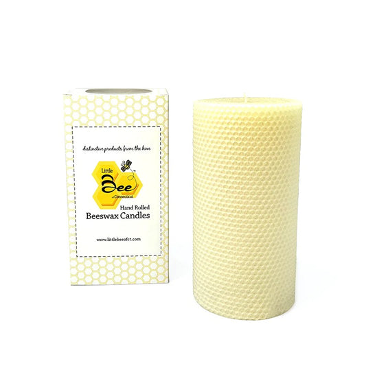 4x8 inch Pillar Beeswax Candle