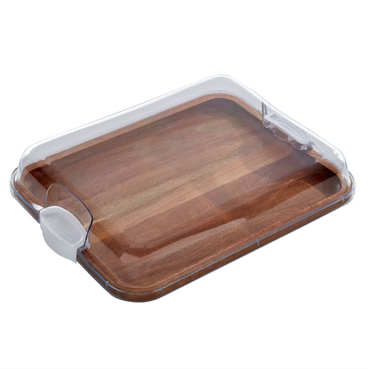 Acacia Cutting Board with White Handles