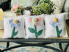 Upcycled Vintage Flower Quilt Pillow Handcrafted Home Decor